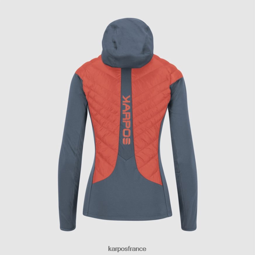 femmes Karpos corail chaud/indigo vintage veste sass de mura 28PL681038