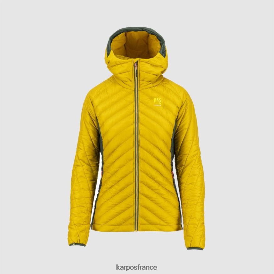 femmes Karpos flocon d'or/vert jungle sas plat w veste 28PL681008