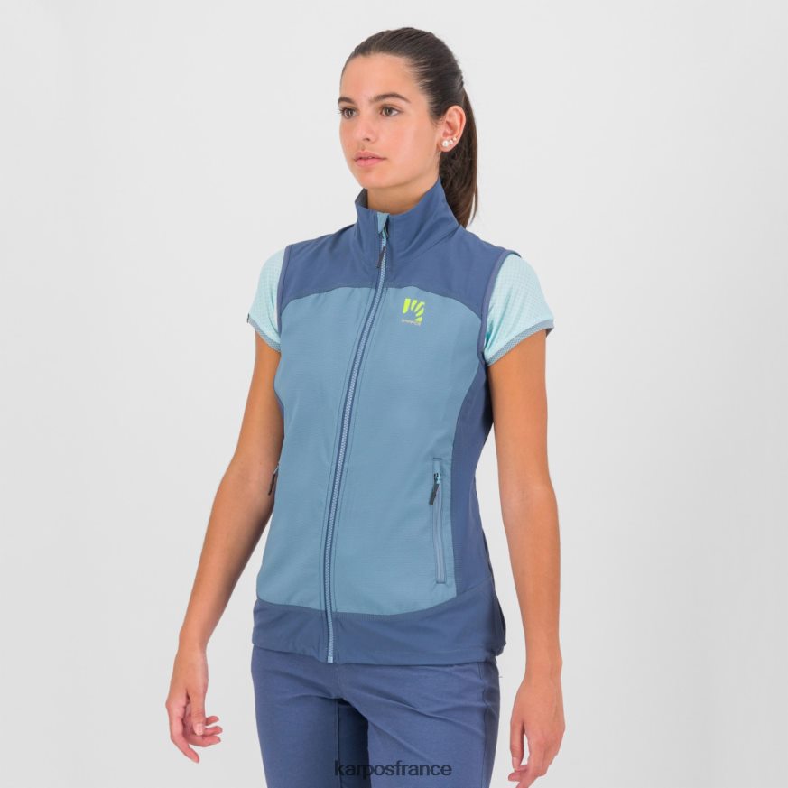 femmes Karpos lac printanier/indigo vintage parete avec gilet 28PL681103