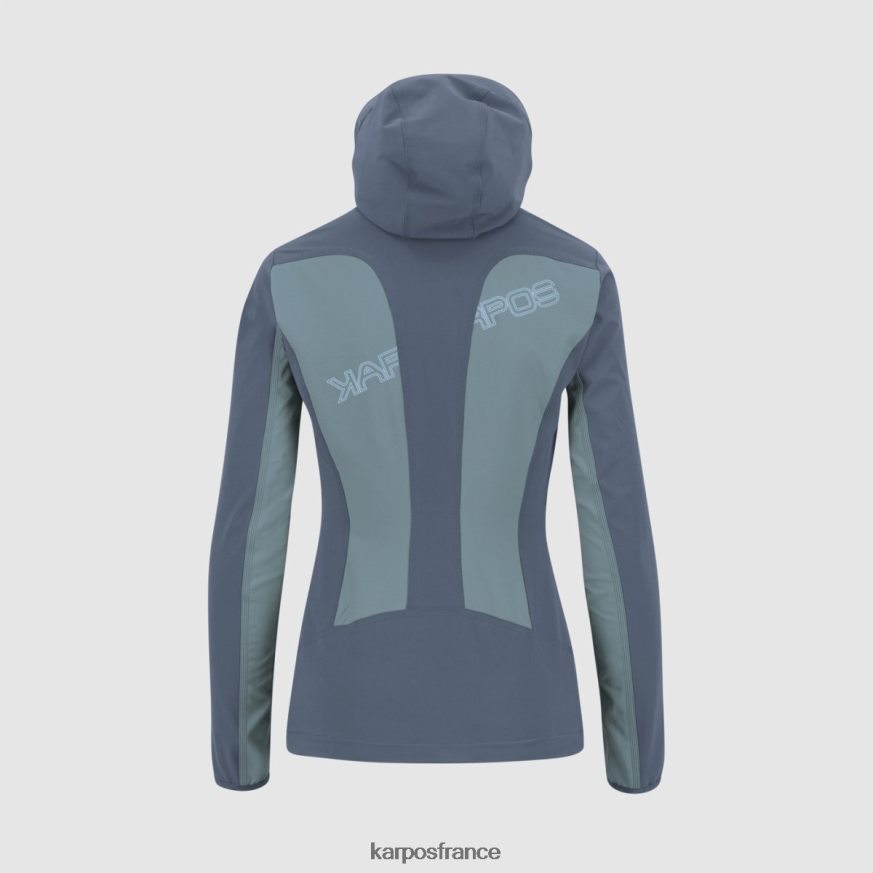 femmes Karpos lac printanier/indigo vintage parete w veste 28PL681095