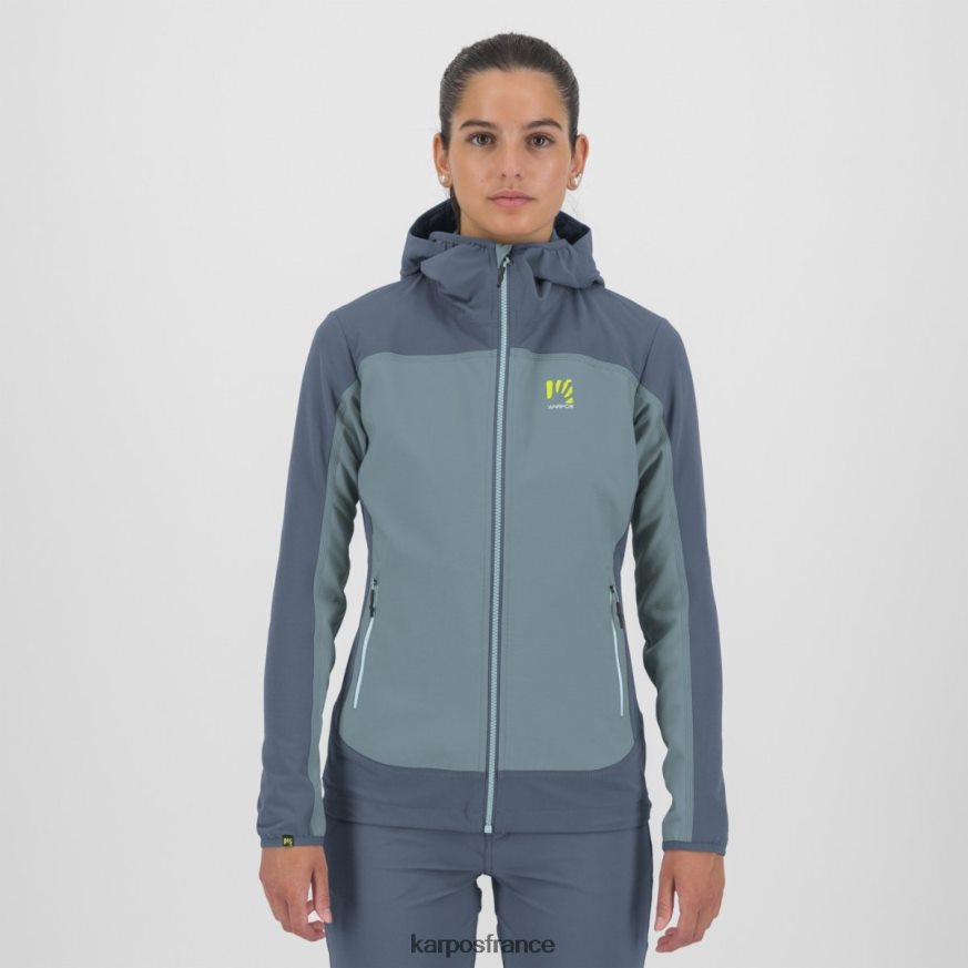 femmes Karpos lac printanier/indigo vintage parete w veste 28PL681095