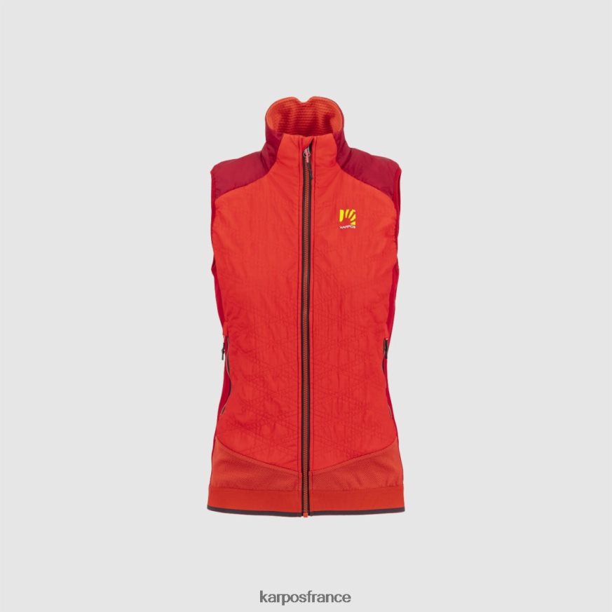 femmes Karpos poinsettia/bouffon rouge gilet alagna plus evo w 28PL681082