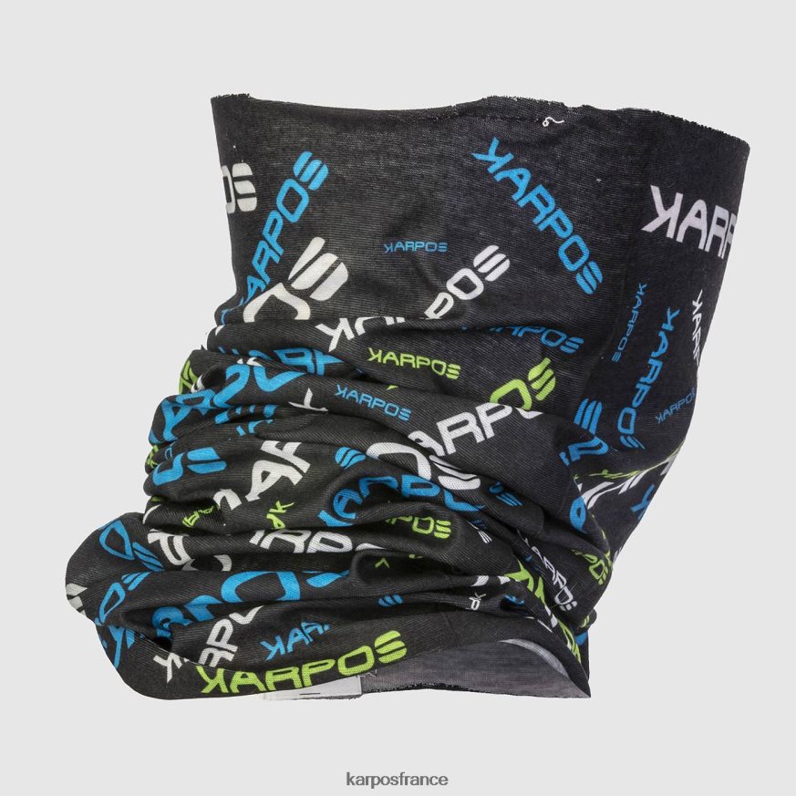 Hommes Karpos noir/indigo/vert fluo lumière cache-cou 28PL68853
