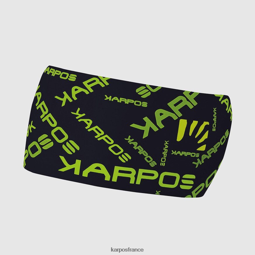 Hommes Karpos noir vert lime bandeau pelmo 28PL68825