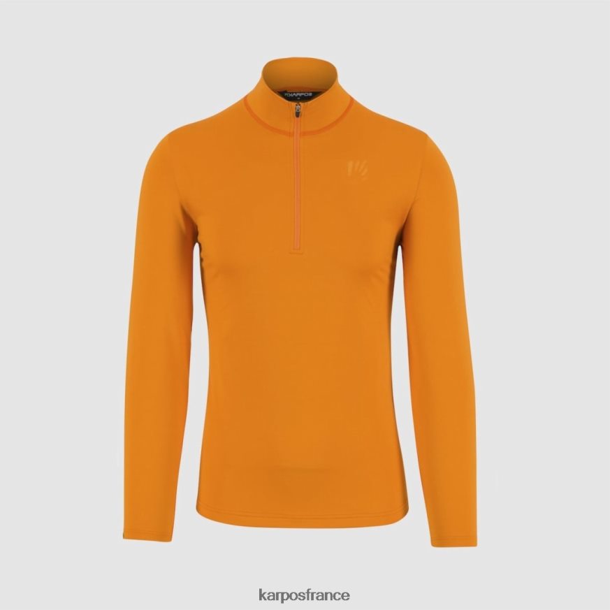 Hommes Karpos arancio polaire à demi-zip Power 28PL68250