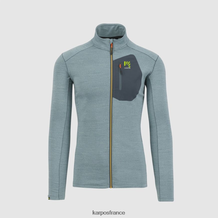 Hommes Karpos atlantique nord/ardoise foncée t-shirt pomedes ls 28PL68245