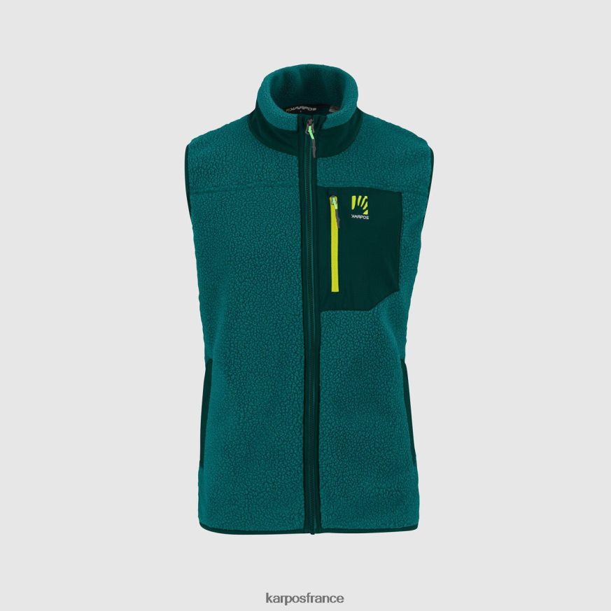 Hommes Karpos baume/forêt gilet polaire des années 80 28PL68150