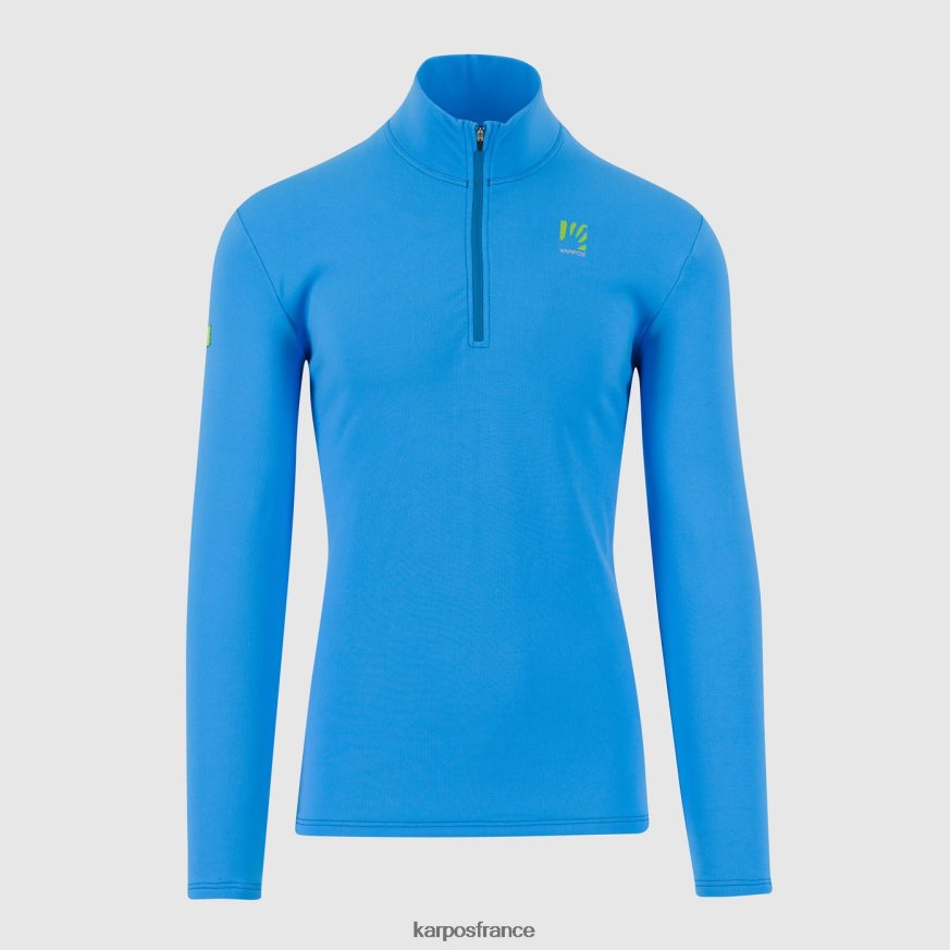 Hommes Karpos cyan demi-zip en polaire glacée 28PL68268