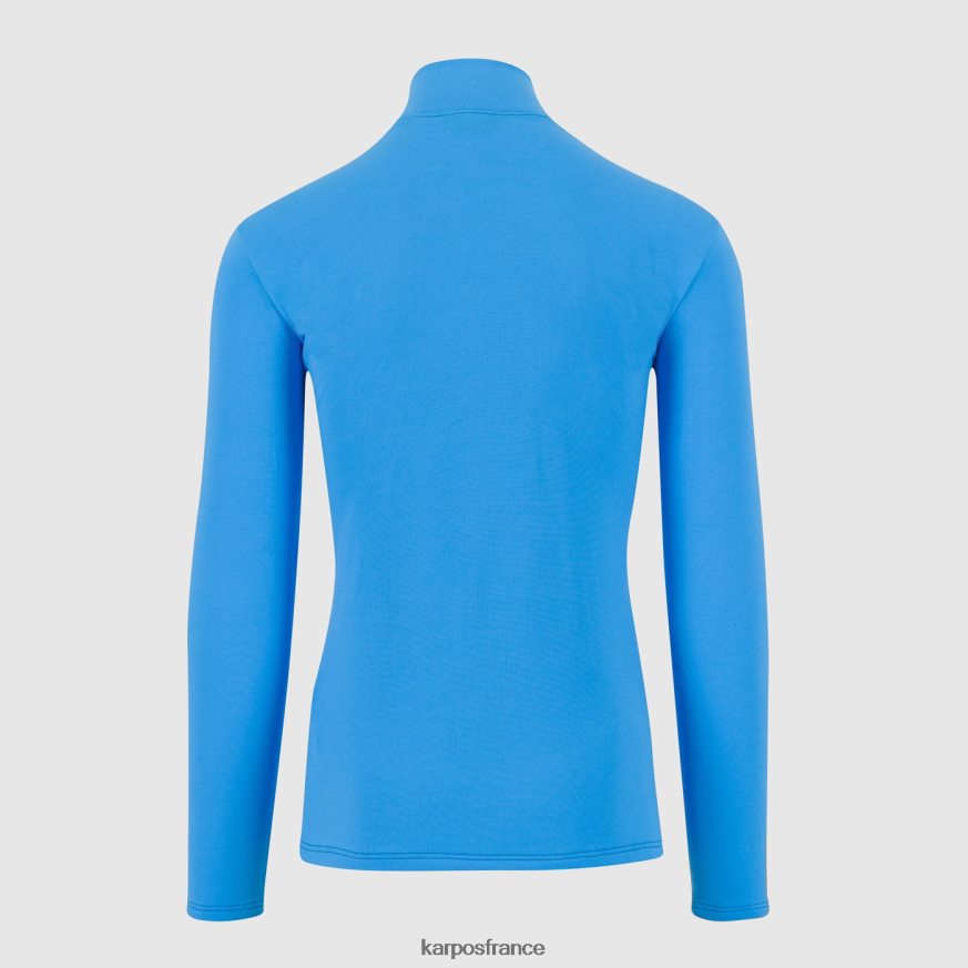 Hommes Karpos cyan demi-zip en polaire glacée 28PL68268