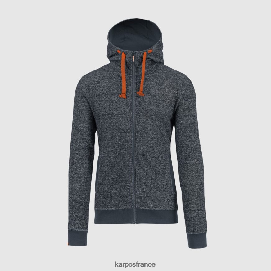 Hommes Karpos mélange de bleu ombré totoga - sweat à capuche entièrement zippé en chanvre 28PL68175