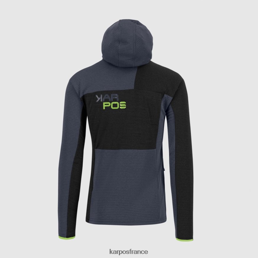 Hommes Karpos noir/bleu ombre/vert jasmin polaire nuvolau 28PL68236