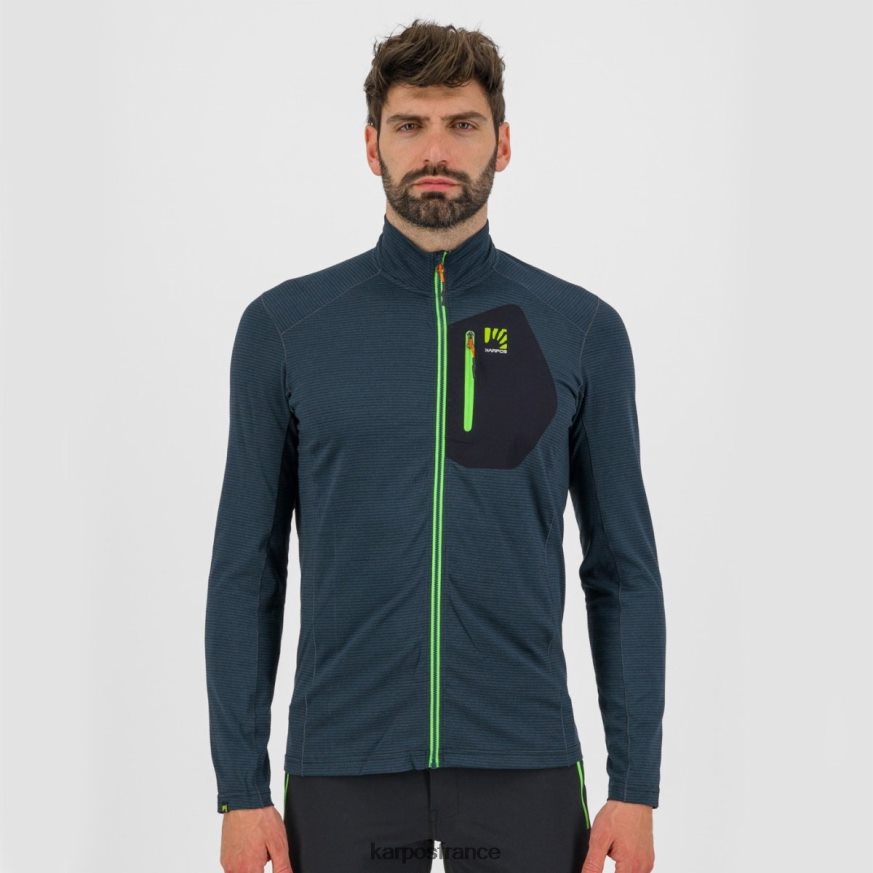 Hommes Karpos noir/vert jasmin t-shirt pomedes ls 28PL68247