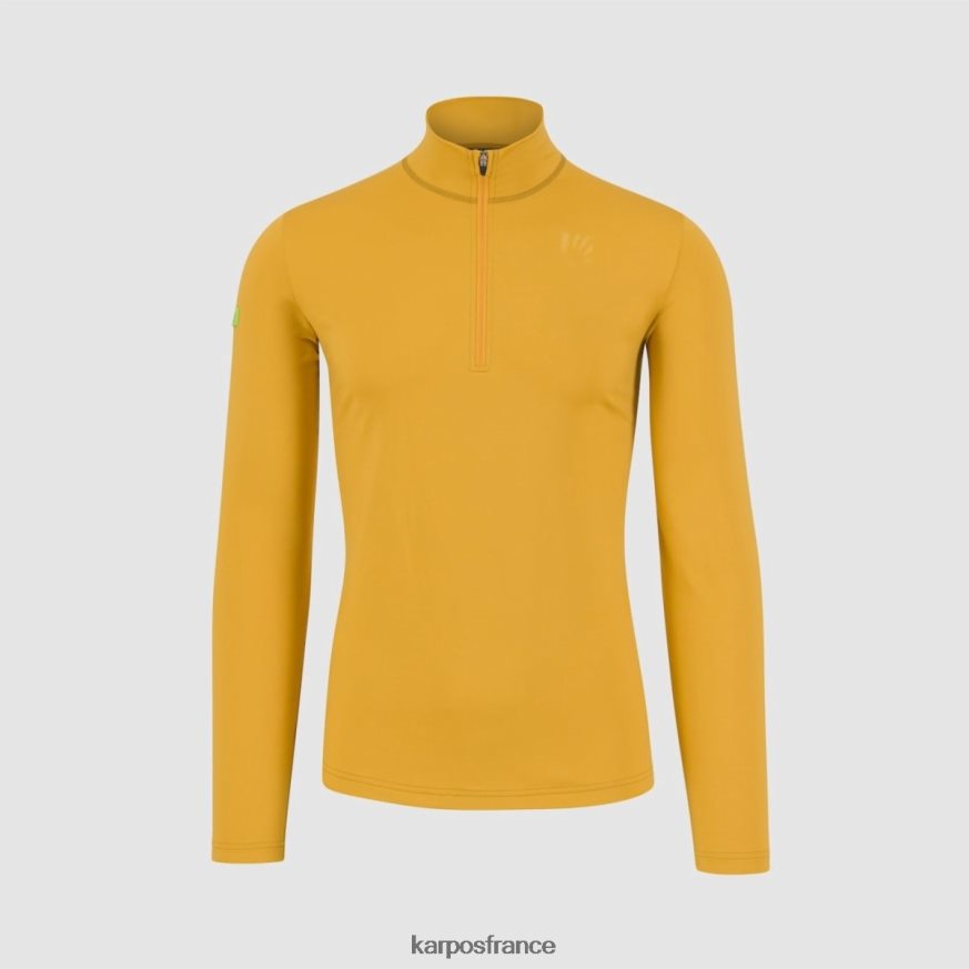 Hommes Karpos ocre polaire à demi-zip Power 28PL68249