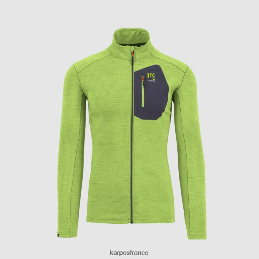 Hommes Karpos vert jasmin/bleu ombre t-shirt pomedes ls 28PL68248