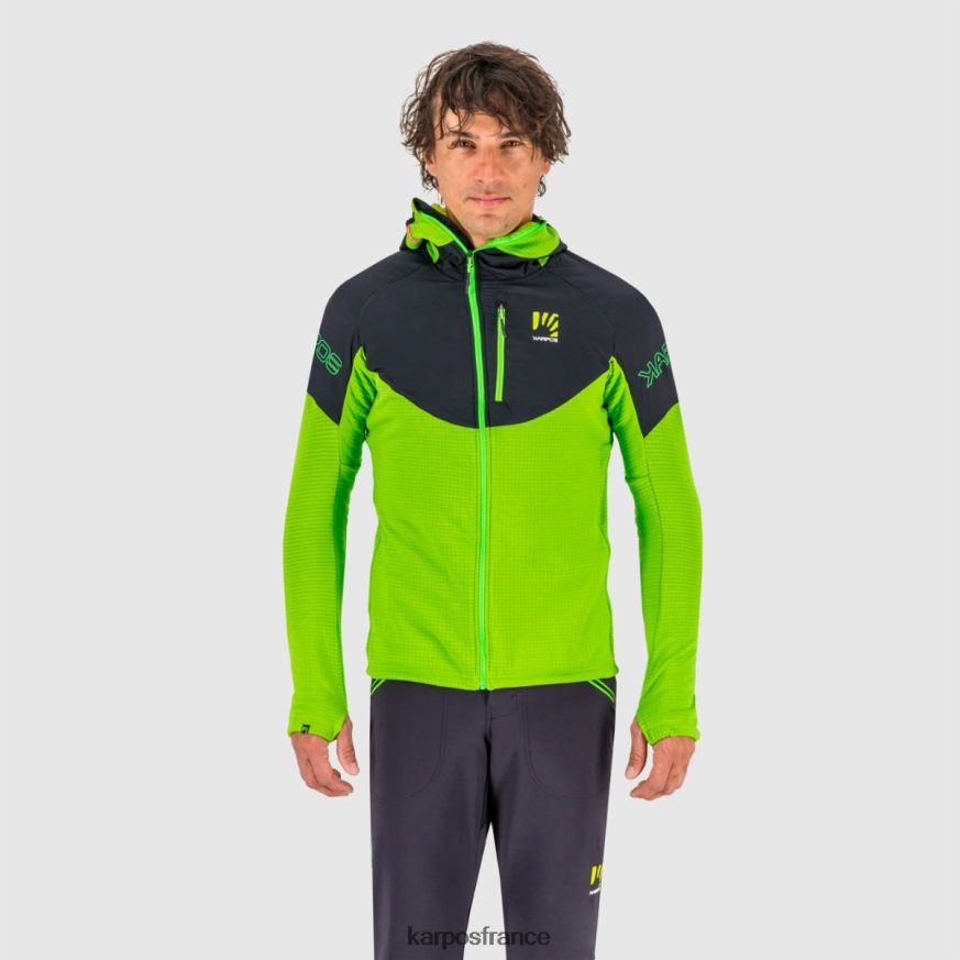 Hommes Karpos vert pomme noir polaire k-performance 28PL68166