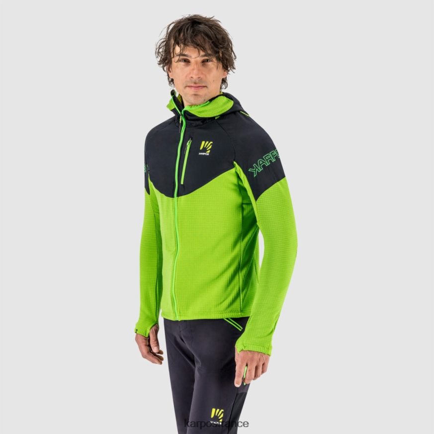Hommes Karpos vert pomme noir polaire k-performance 28PL68166