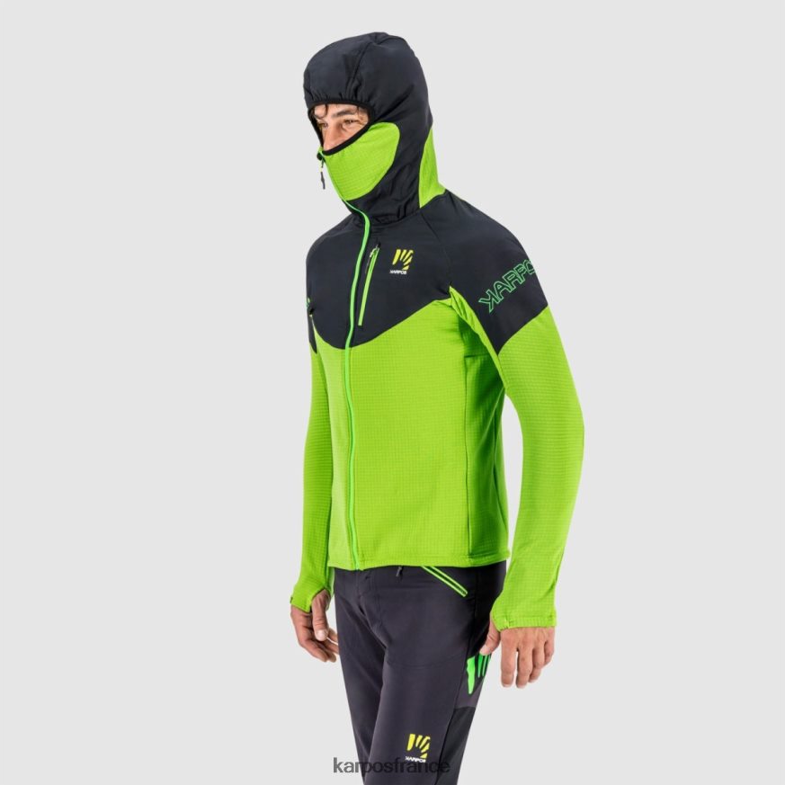 Hommes Karpos vert pomme noir polaire k-performance 28PL68166