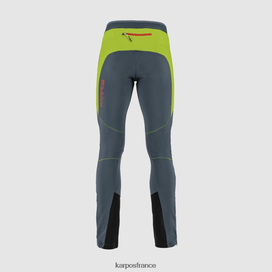 Hommes Karpos ardoise foncé/vert citron pantalon alagna evo 28PL68535
