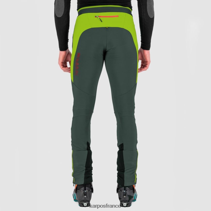 Hommes Karpos ardoise foncé/vert citron pantalon alagna evo 28PL68535