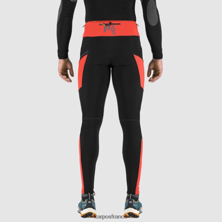 Hommes Karpos noir/grenadine lavaredo plus collant d'hiver 28PL68575