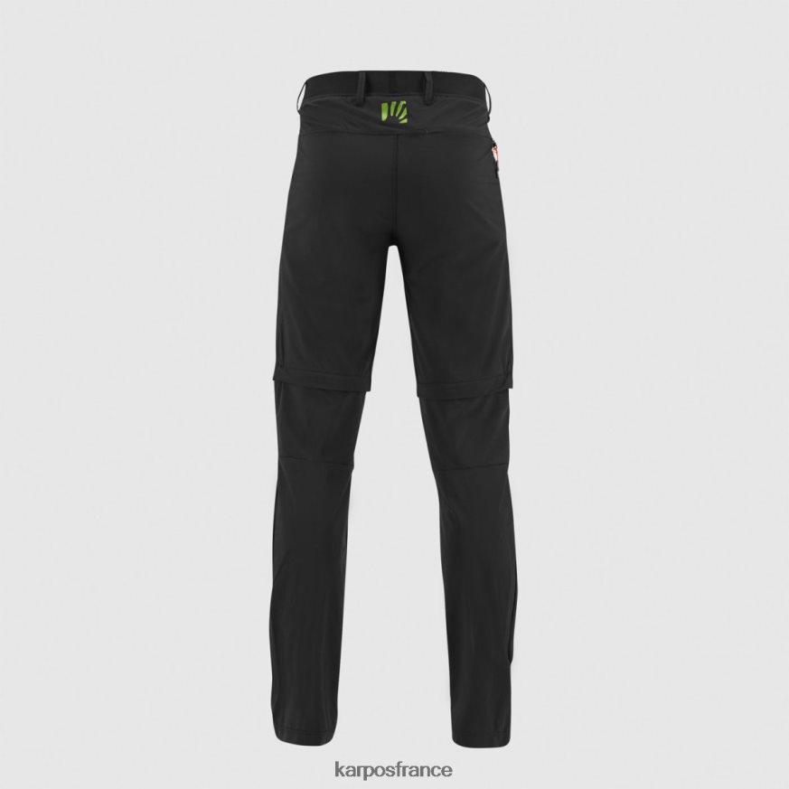 Hommes Karpos noir/vert jasmin tre cime pantalon zippé 28PL68611