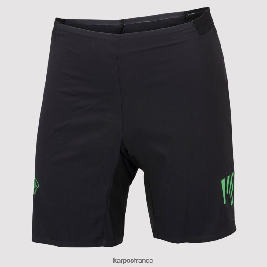 Hommes Karpos noir/vert fluo lavaredo trop court 28PL68689