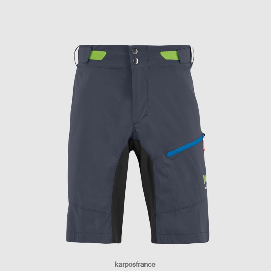 Hommes Karpos ombre bleu/noir/vert fluo short val alto 28PL68662