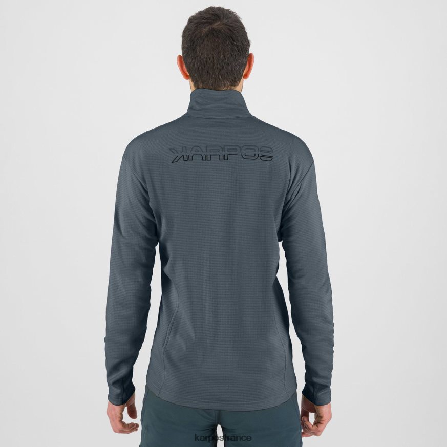 Hommes Karpos ardoise foncée pizzocco demi-zip 28PL68293