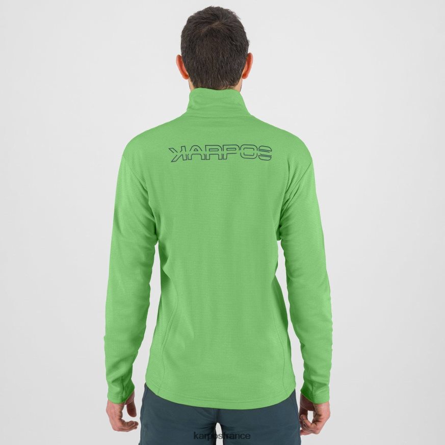 Hommes Karpos éclair vert pizzocco demi-zip 28PL68292