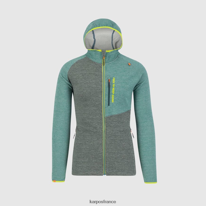 Hommes Karpos forêt/atlantique nord sweat à capuche zippé camoscio 28PL68177