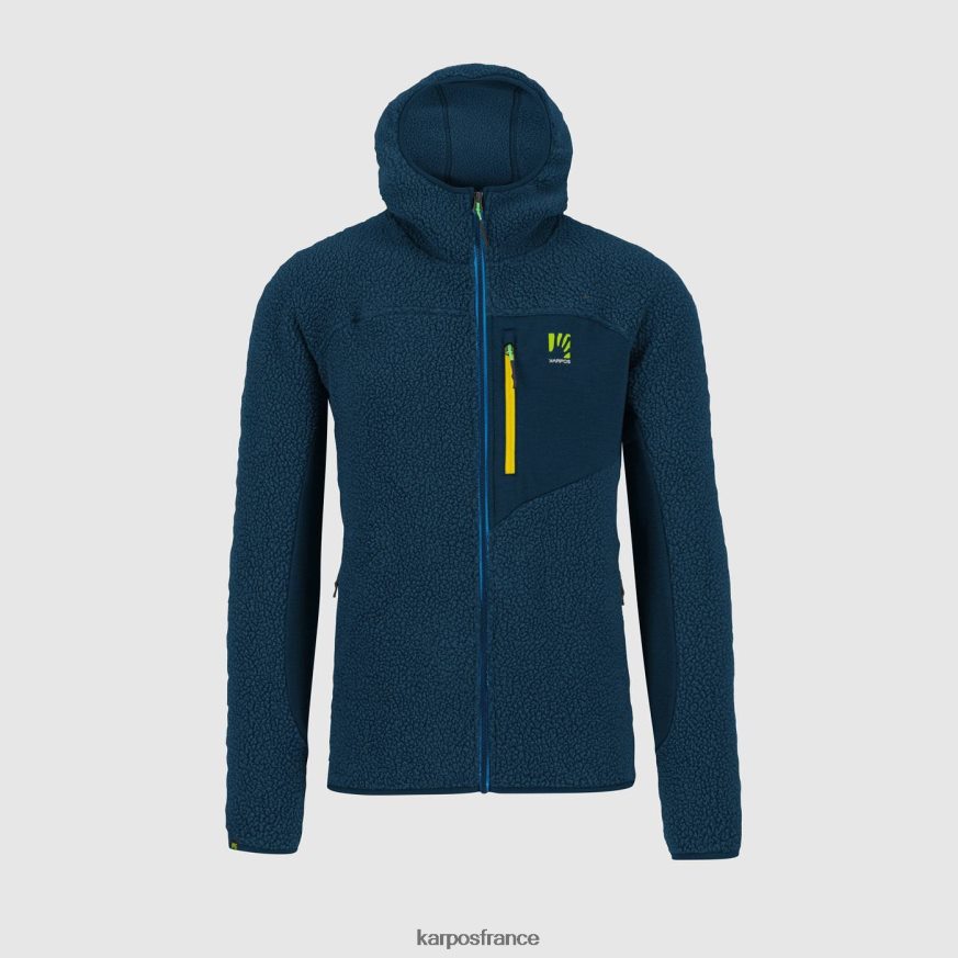Hommes Karpos minuit Polaire à capuche des années 80 28PL68171