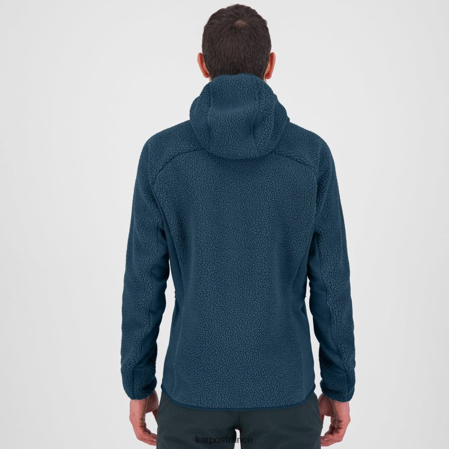 Hommes Karpos minuit Polaire à capuche des années 80 28PL68171