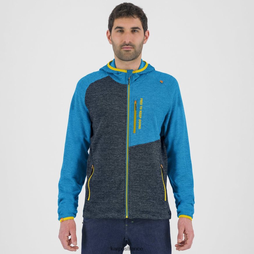 Hommes Karpos minuit/bleu diva sweat à capuche zippé camoscio 28PL68179