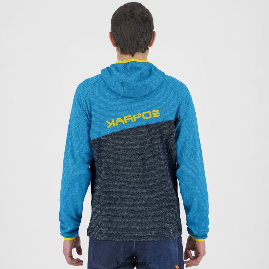 Hommes Karpos minuit/bleu diva sweat à capuche zippé camoscio 28PL68179