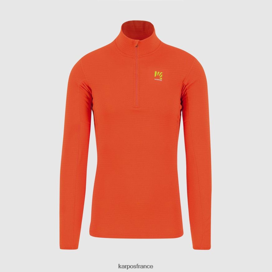 Hommes Karpos orange épicée croda léger demi-zip 28PL68280