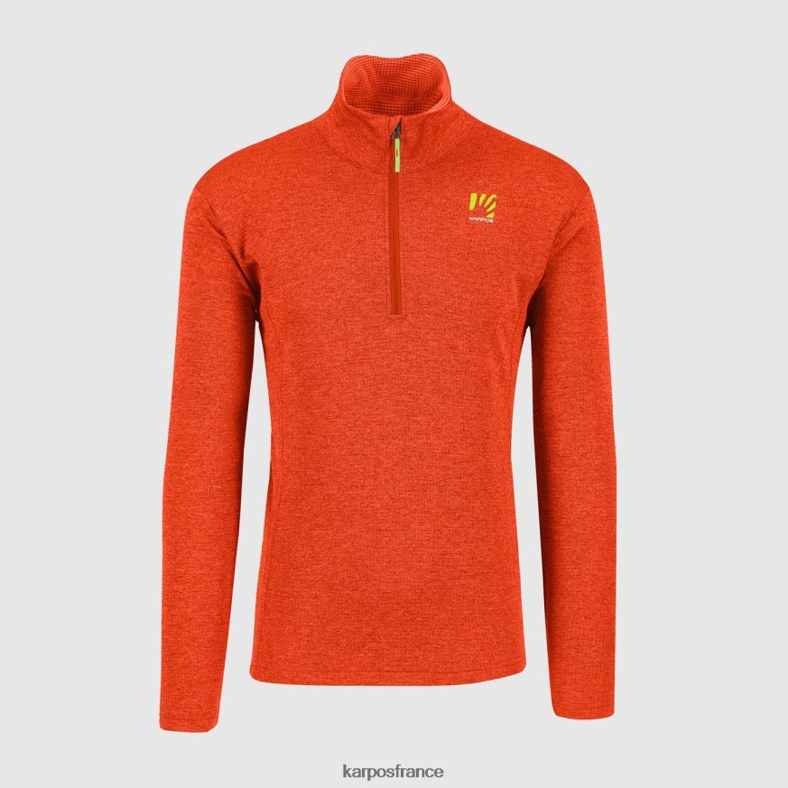 Hommes Karpos orange épicée pizzocco demi-zip 28PL68289
