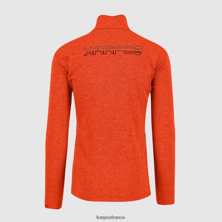 Hommes Karpos orange épicée pizzocco demi-zip 28PL68289