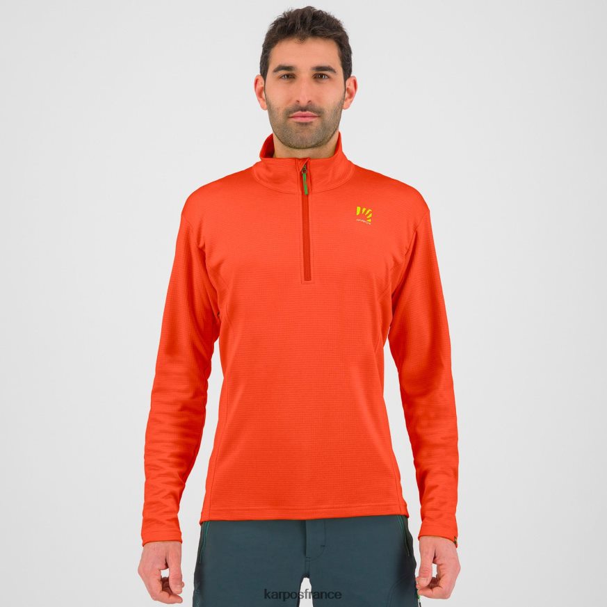 Hommes Karpos orange épicée pizzocco demi-zip 28PL68289