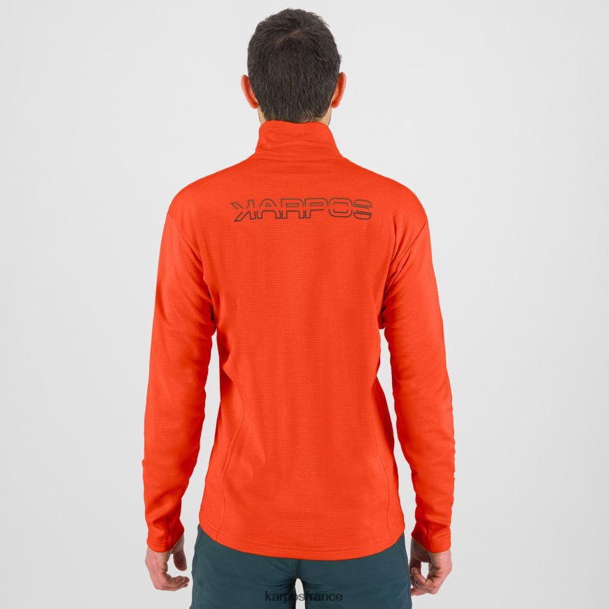 Hommes Karpos orange épicée pizzocco demi-zip 28PL68289