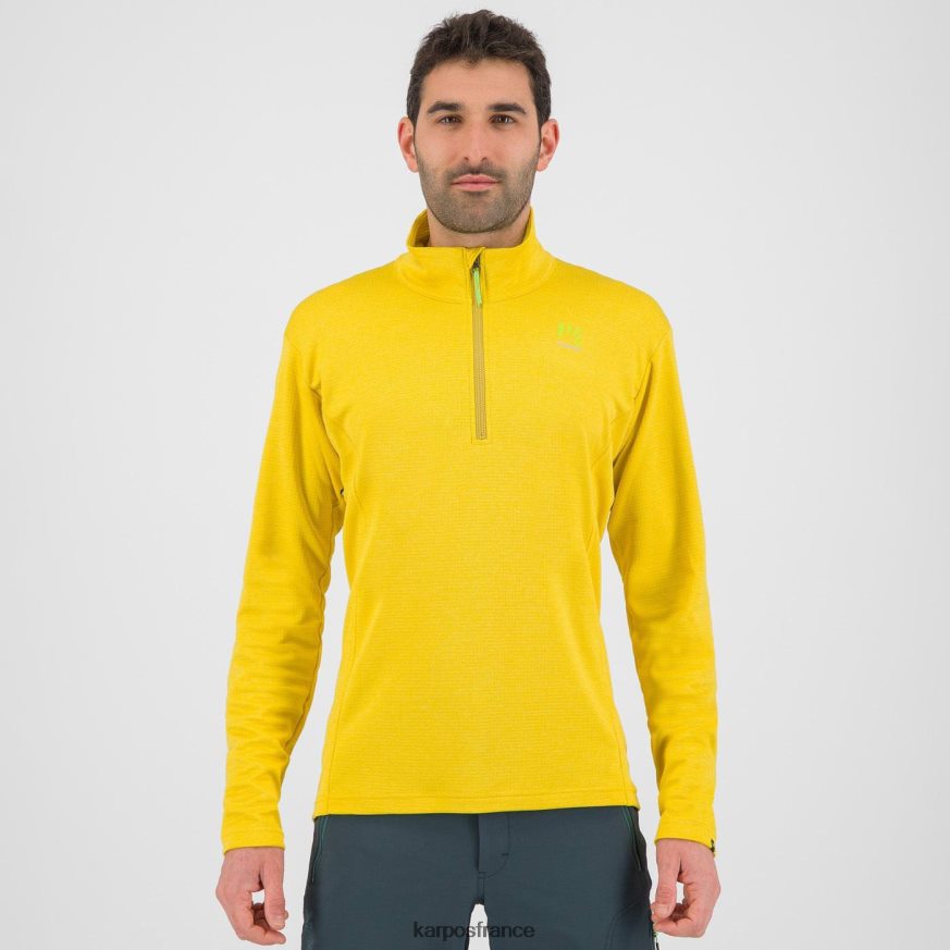 Hommes Karpos soufre pizzocco demi-zip 28PL68294