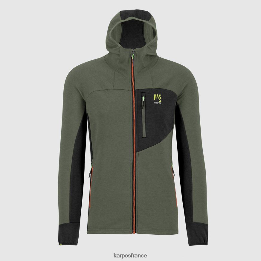 Hommes Karpos thym/sable noir polaire à capuche mezzodi 28PL68206