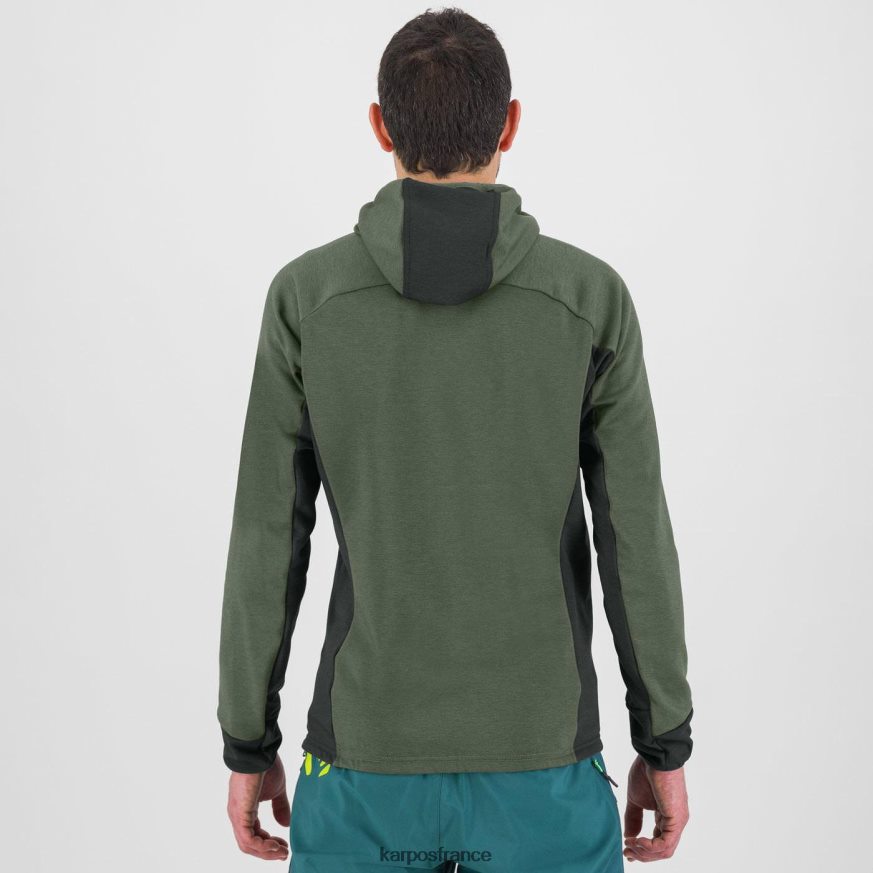 Hommes Karpos thym/sable noir polaire à capuche mezzodi 28PL68206