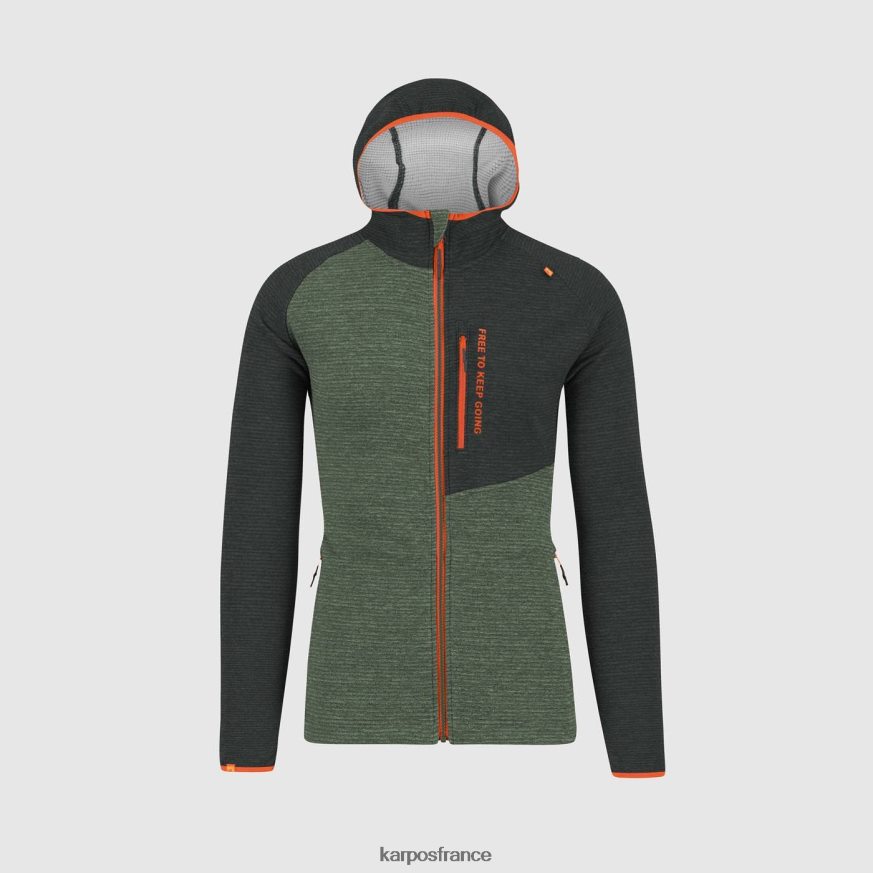 Hommes Karpos thym/sable noir sweat à capuche zippé camoscio 28PL68178