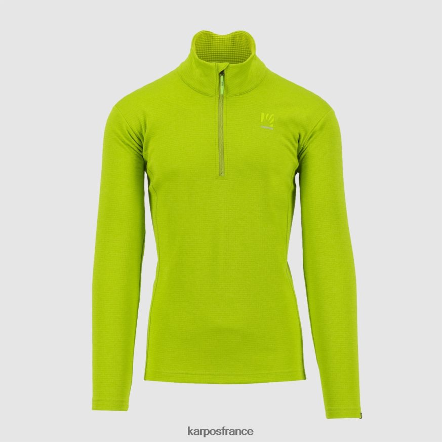 Hommes Karpos vert citron pizzocco demi-zip 28PL68283