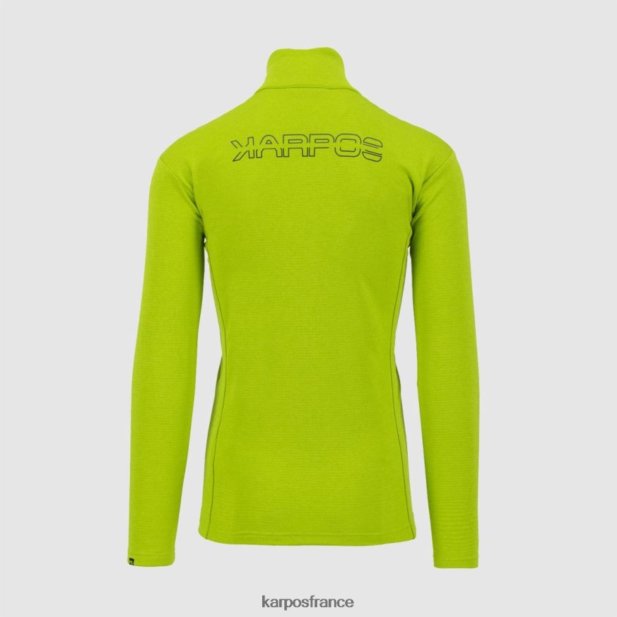 Hommes Karpos vert citron pizzocco demi-zip 28PL68283