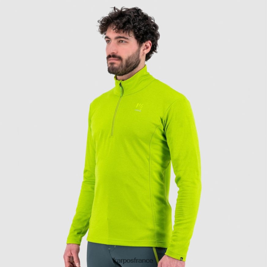 Hommes Karpos vert citron pizzocco demi-zip 28PL68283