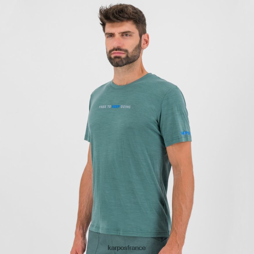 Hommes Karpos Atlantique Nord t-shirt coppolo en mérinos 28PL68329