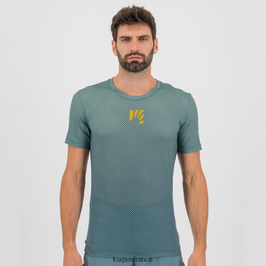 Hommes Karpos ardoise foncée/atlantique nord t-shirt en maille verve 28PL68378