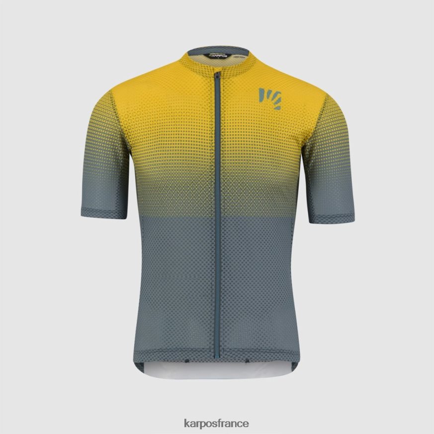 Hommes Karpos ardoise foncée/curry citron/north a maillot val alto 28PL68319