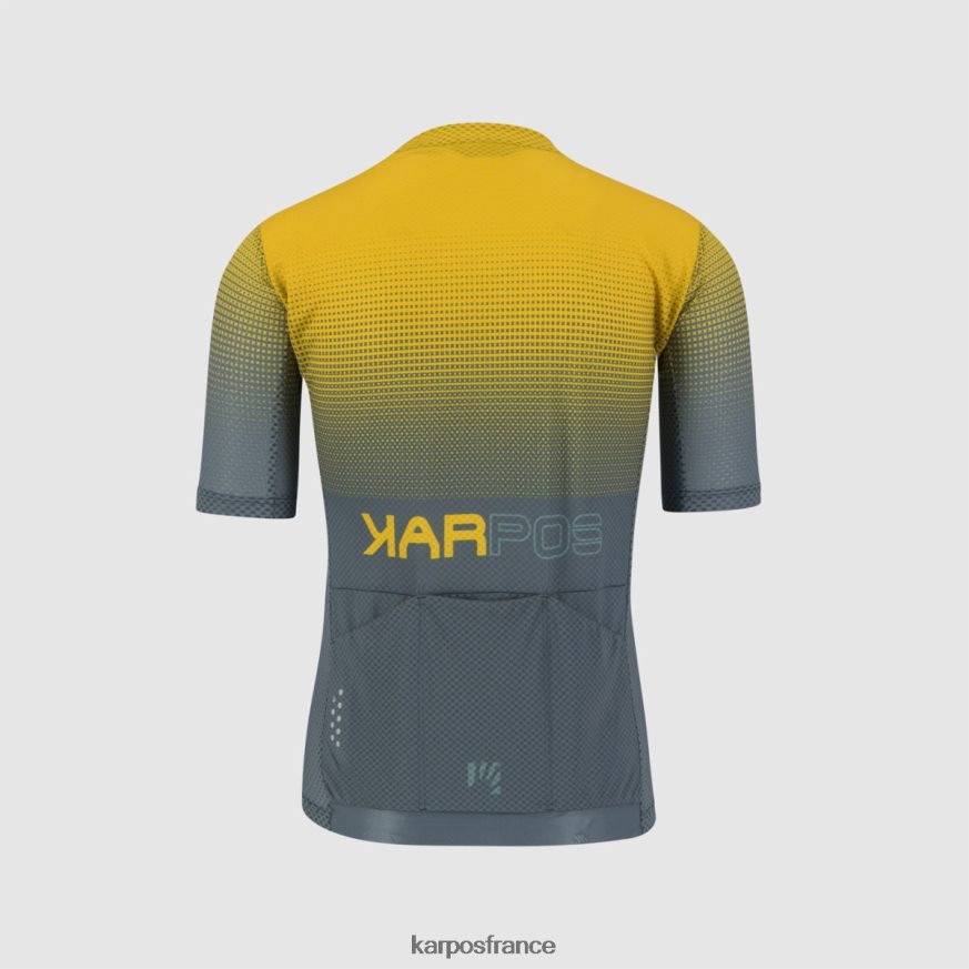 Hommes Karpos ardoise foncée/curry citron/north a maillot val alto 28PL68319